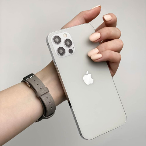 Кожаный ремешок V-Leather на Apple Watch 38/40/41mm Pebble